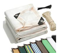 Toile Pergola 4x3 Bache De Protection Exterieur Voile D'ombrage Rectangulaire 90% Sunblock Tissu D'ombrage Blanc HDPE Filet Résistant pour Serre, Jardin, Terrasse, Potager(6.5x20m)