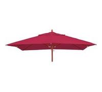 Toile Pour La Gastronomie Parasol En Bois Hwc-C57, Carré 3x3m Polyester 3kg Bordeaux Rouge