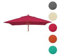 Mendler Toile pour parasol de gastronomie en bois Hwc-C57 Carré 4x4 m Polyester 3 kg Bordeaux