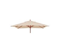 Toile pour parasol de gastronomie en bois HWC-C57, 4x4m polyester 3kg crème