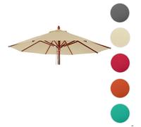 Toile pour parasol de gastronomie en bois MCW-C57 rond Ø4m polyester 3kg crème