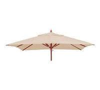 Toile Pour Parasol De Gastronomie En Bois Hwc-C57, Carré 4x4m Polyester 3kg Crème Gris
