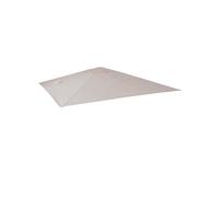 Toile Pour Parasol De Luxe Hwc-A96 3x4m (Ø5m) Polyester 3,5kg Crème-Gris Gris