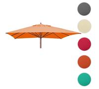 Toile Pour La Gastronomie Parasol En Bois Hwc-C57, Carré 3x3m Polyester 3kg Terre Cuite Orange