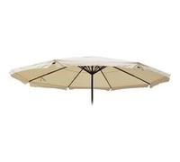 Toile Pour Parasol Meran Pro, Parasol De Marché Gastronomique Avec Volant Ø 5m, Polyester Crème Gris