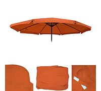 Toile Pour Parasol Meran Pro, Parasol De Marché Gastronomique Avec Volant Ø 5m, Polyester Terre Cuite Orange