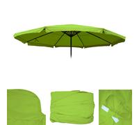 Toile Pour Parasol Meran Pro, Parasol De Marché Gastronomique Avec Volant Ø 5m, Polyester Vert Vert