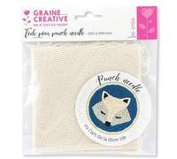 Toile pour Punch Needle 25 x 25 cm Ecru G