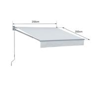 Happy Garden – Toile pour store banne Saule – 2,5 × 2m – Anthracite