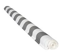 Toile pour Store banne Saule 3,95 × 3m - Toile rayée Blanche/Grise