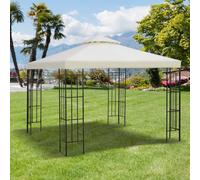 HomCom Toit de remplacement Outsunny pour gazebo 3 x 3 m Crème