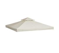 Toile pour Tonnelle Couverture de Pare-Soleil sans Cadre, Protection, auvent Patio Jardin Maison, bâche Remplacement supérieure gazébo d'extérieur(White)
