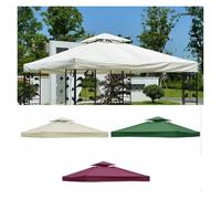 Toile pour Tonnelle Couverture supérieure de Remplacement d'auvent, abri de Gril extérieur, Couverture de Tente de Barbecue, Couverture de Remplacement for Patio et Jardin(Double Layer)