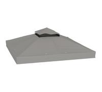 Toile pour tonnelle - Outsunny - 3 x 3 m - 2 niveaux - protection UPF30+ - trous de drainage - gris