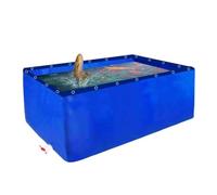 Toile PVC portable pour bassin à carpes koï 6 x 5 m Facile à installer Convient aux poissons Léger Idéal pour l'extérieur Jardin Det