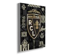 Toile Racing Club de Lens - Édition 120 Ans | Produit Sous Licence Officielle | Format 50x40 cm | Édition historique 120 ans | Fabriqué en France | Décoration Supporters - Personnalisation Prénom