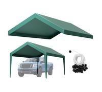 Toile Rechange Carport-VEVOR-6 x 3 m-Bâche Toit Abri Voiture-Résistante UV Imperméable-Vert Foncé