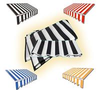 Toile rétractable à rayures 40 x 18 cm - Résistante aux UV et aux intempéries - Pour extérieur - Noir