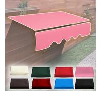 Toile rétractable de rechange pour auvent extérieur - Toile pour balcon et cour - Rose - 3 x 2 m