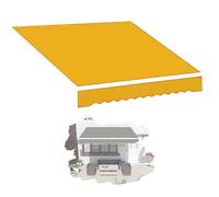 Toile rétractable de rechange (sans cadre) pour auvent extérieur - Multicolore - Pour jardin, restaurants, magasins - Tailles : 2,5 x 2 m, 4 x 3 m, 5 x 3 m - Jaune