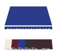 Toile rétractable en polyester pour auvent de balcon, toile de rechange pour fenêtre, 1,5/2,0/2,5/3,0/3,5/4 m (bleu foncé, 2,5 x 2 m)