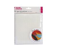 Graine créative – Toile Smyrne pour point noué – 60 x 75 cm – Blanc