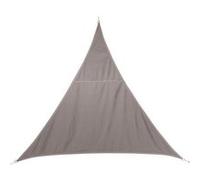 Voile d ombrage triangulaire ""Curacao"" taupe 2x2x2m en polyester - Hespéride