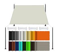 Toile Solaire Voile d'ombrage Rectangulaire 0.6 x 2.2 m Filet d'ombrage Extérieur Imperméable Protection UV 98% avec Oeillets et Cordons pour Patio Jardin Terrasse, Ivoire