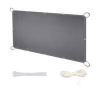 Toile Solaire Voile d'ombrage Rectangulaire 1.5x1m Voiles Ombrages Rectangulaire Imperméable Brise-Vue pour Balcon Protéger Les Écran d'intimité avec Oeillets Attaches câble et Cordons Gris foncé