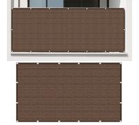 Toile Solaire Voile d'ombrage Rectangulaire 175 x 200 cm Tissu Anti Rayons UV Respirante Voile de Soleil avec Le Kit de Fixation pour Serre/Jardin/Pergola/Patio Lawn, Brun