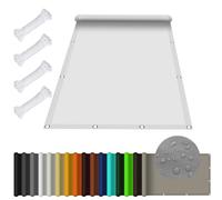 Toile Solaire Voile d'ombrage Rectangulaire 2 x 4 m Imperméable Protection UV 98% Toile d'ombrage pour Pergola avec Oeillets et Cordons pour Patio Jardin Terrasse, Blanc