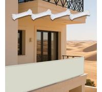 Toile Solaire Voile d'ombrage Rectangulaire 210 x 340 cm Une Protection des Rayons UV Toiles D'Ombrages avec 4 Morceaux de Corde pour Potager Serre Terrasse Patio Jardin, Blanc cassé