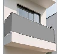 Toile Solaire Voile d'ombrage Rectangulaire 240 x 350 cm UV Résistant Contre Le Ven Filet Protection Solaire avec Cordons pour Terrasse, Jardin, Balcon, Camping, Gris Clair