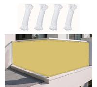 Toile Solaire Voile d'ombrage Rectangulaire 300 x 420 cm Rayons UV à 98% Filet Protection Solaire avec 4 Morceaux de Corde pour Cour, Terrasse, Jardin, Piscine, Camping, Couleur Crème