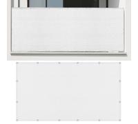 Toile Solaire Voile d'ombrage Rectangulaire 95 x 170 cm Tissu Anti Rayons UV Respirante Voile de Soleil avec Le Kit de Fixation pour Serre/Jardin/Pergola/Patio Lawn, Blanc