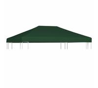 vidaXL Toile supérieure de belvédère 310 g / m² 4 x 3 m Vert 44785