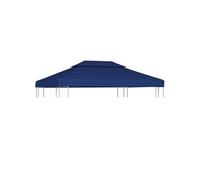 Toile supérieure de belvédère 2 niveaux 310 g m² 4x3 m Bleu