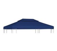 Toile supérieure de belvédère 2 niveaux 310 g m² 4x3 m Bleu
