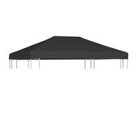 vidaXL Toile supérieure de belvédère 310 g / m² 4 x 3 m Gris 44787