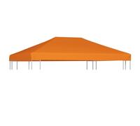 vidaXL Toile supérieure de belvédère 310 g / m² 4 x 3 m Orange 44786