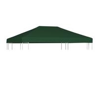 Toile Supérieure Belvédère 310 g/m² 4x3 m Vert Gazebo Tonelle Pavillon vidaXL