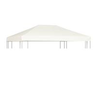 Toile de belvédère - vidaXL - 4x3 m - Blanc crème - 310 g/m² - Protection soleil et pluie légère
