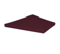 vidaXL - Toile supérieure de belvédère - 3x3 m Bordeaux - 310 g/m² - Résistante à l'eau