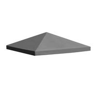 vidaXL Toile supérieure pour gazebo 310 g/m² 3x3 m Gris