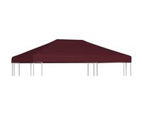Toile Supérieure de Gazebo 310 g/m² 3x4 m Bordeaux Belvédère Jardin vidaXL