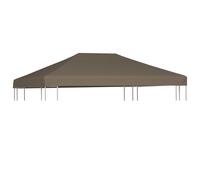 vidaXL Toile supérieure de gazebo 3x4 m 310 g/m² Taupe
