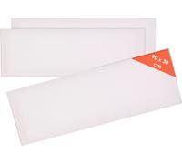 Toile sur châssis set de 3 - 90 x 30 cm - toile d'art avec toile apprêtée - toile à peindre pour peinture acrylique et peinture à l'huile Fournitures pour artistes