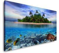 TOILE TABLEAU-ÎLE-(PP025)-CANVAS-Lin-Photo-Art Beaux-Tropicale Arts Arbres Forêt Ocean