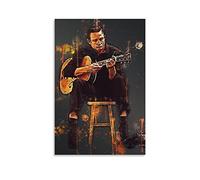 Toile Tableau sans Cadre Johnny Cash Art Classique Musique Vintage Rétro Chambre Chambre Salon Décoration 50x70cm
