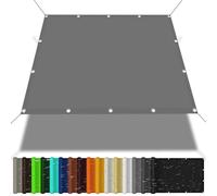 Toile Tendue Exterieur 55 x 220 cm 185G/㎡, Robuste et Stable, Filet Protection Solaire, Store Pare-Soleil Étanche avec Oeillets et Cordons pour Pergola/Patio Lawn/Carport, Gris Clair